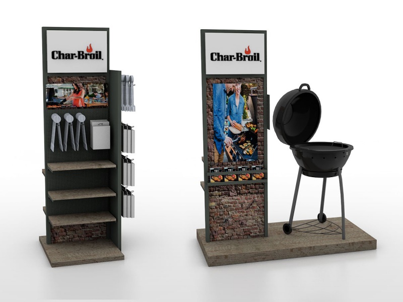 Visualisierung eines Displays für Grillbedarf von Char-Broil von Schemberg Ladenbau