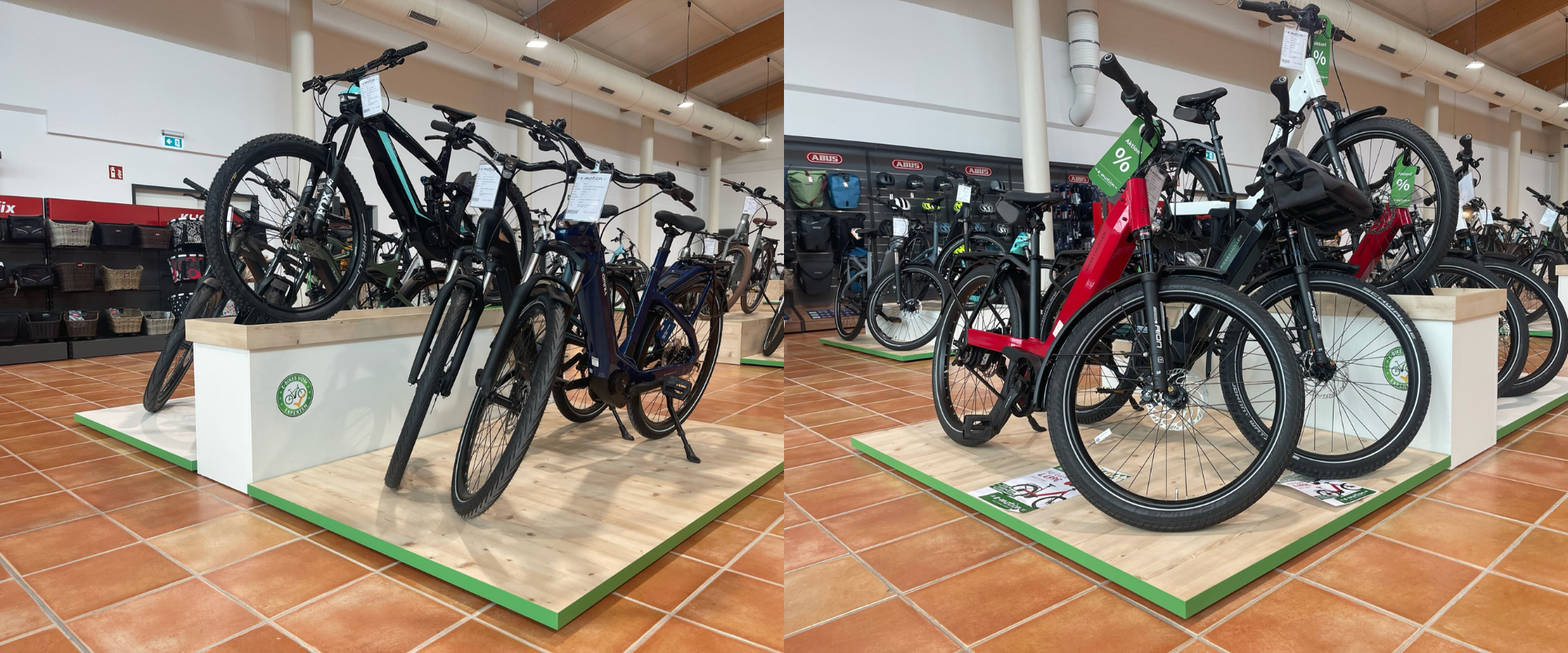 Die neu konzipierte Verkaufsfläche der e-motion E-Bike Experten in Cloppenburg wurde von Schemberg Ladenbau entworfen und umgesetzt.